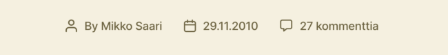 Otsaketiedot pelkällä luontipäivämäärällä