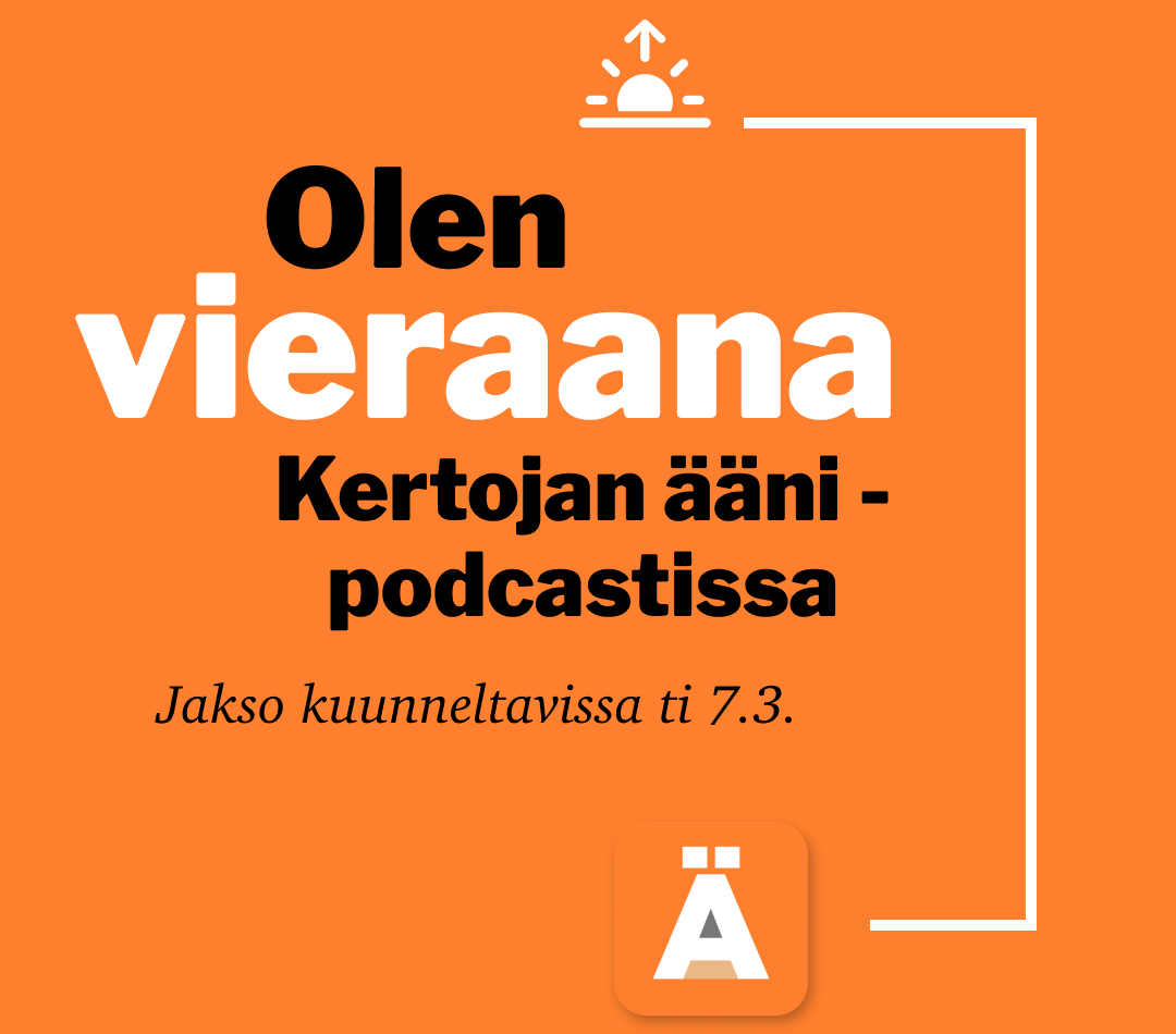 Olen vieraana Kertojan ääni -podcastissa